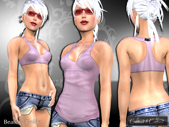 !!Cattiva - Beater Tank Top - Pinkle