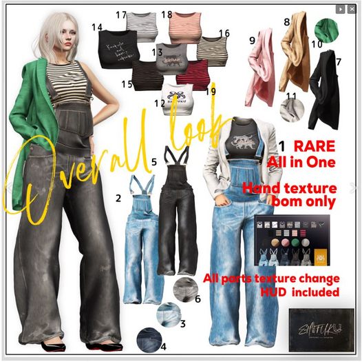 7.[SHIFUKU] Overall look - Shoulder Jacket non rig / Rebo / BLK