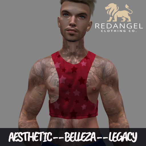 Red Cropped Star Vest (Add to open) **EXCLUSIVE TO REDANGEL**