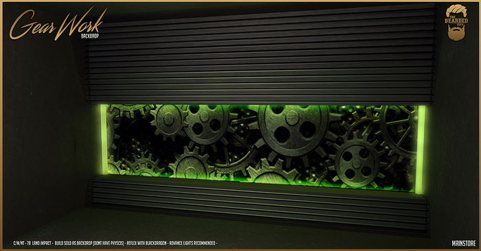 Gear Work Backdrop - The Bearded Guy