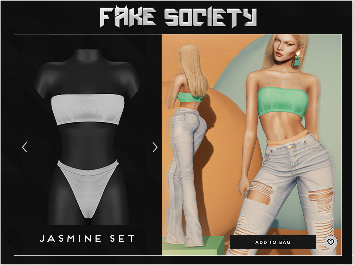 Fake Society x Jasmine Set / White