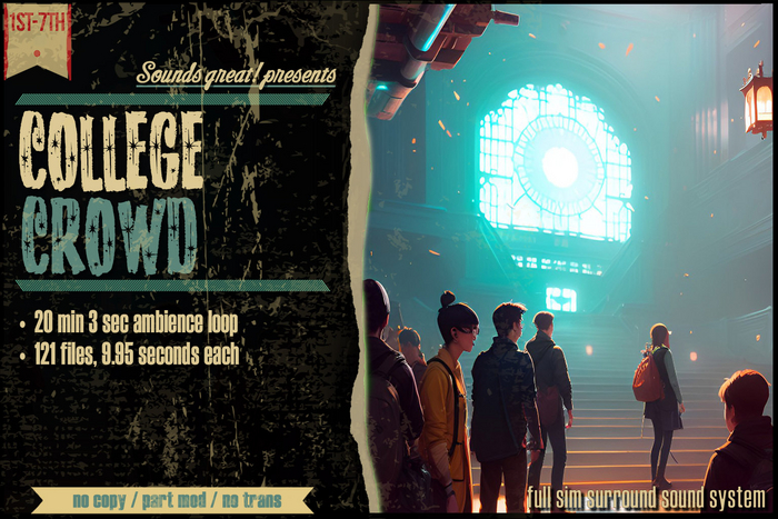 Sounds Great! Ambient System - College Crowd Chatter
