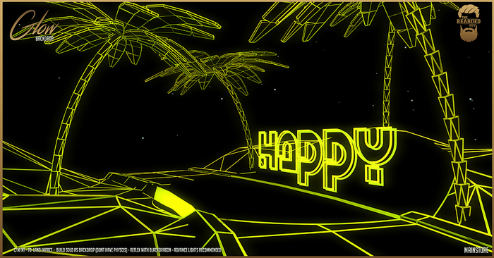 Glow Happy Backdrop - The Bearded Guy