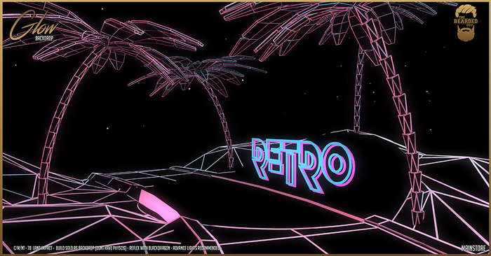 Glow Retro Backdrop - The Bearded Guy