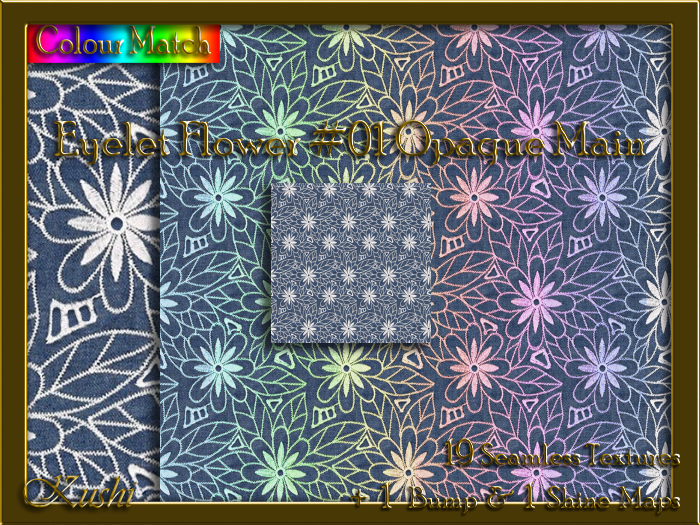 Eyelet Flower #01 Opaque Main Seamless Texture Pack