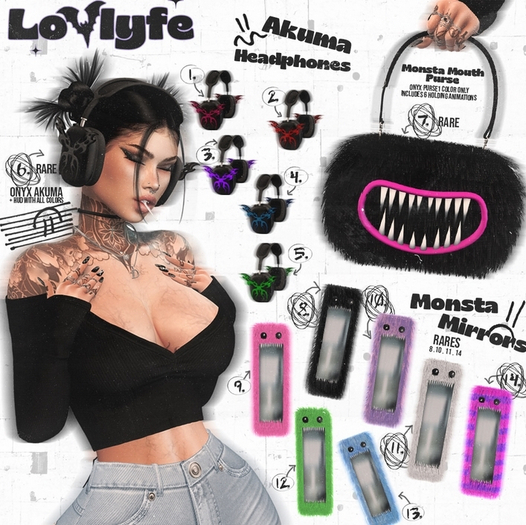 8. #Lowlyfe - Monsta Mirror - Onyx [REZ] RARE