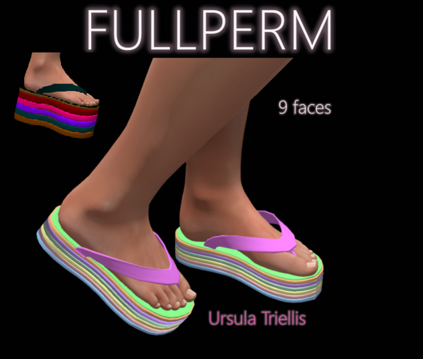 5458 FULLPERM Mesh Platform Slipper