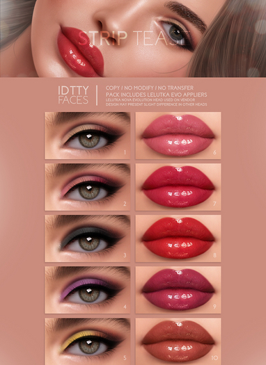 IDTTY FACES - LELUTKA STRIP TEASE COLLECTION