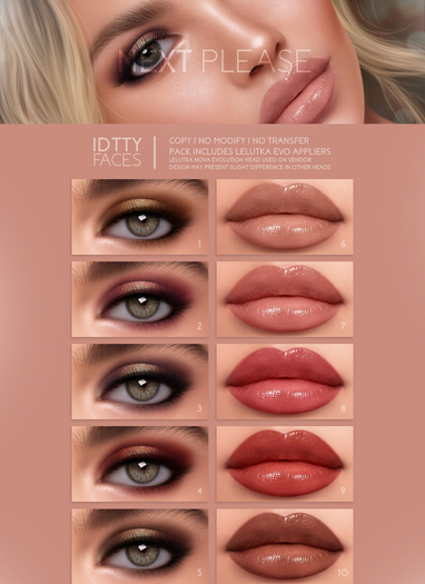 IDTTY FACES - LELUTKA NEXT PLEASE COLLECTION
