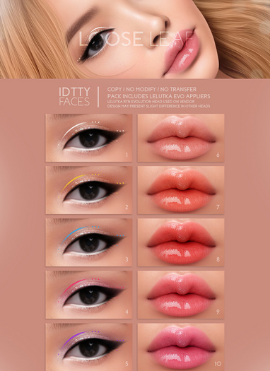 IDTTY FACES - LELUTKA LOOSE LEAF COLLECTION