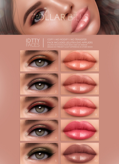 IDTTY FACES - LELUTKA DOLLAR BILLS COLLECTION