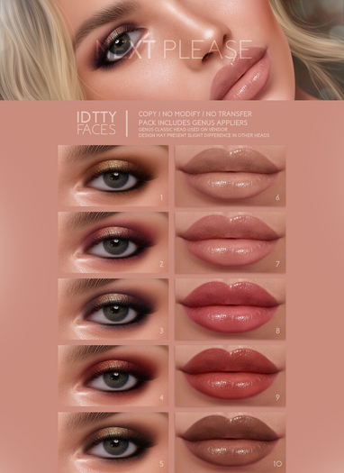 IDTTY FACES - GENUS NEXT PLEASE COLLECTION