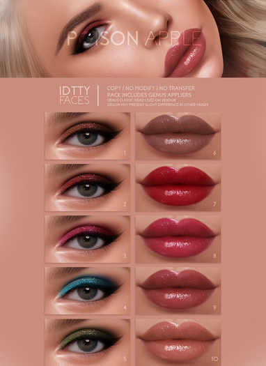 IDTTY FACES - GENUS POISON APPLE COLLECTION