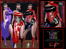 Tindy Latex PVC Set,Pencil dress,Corset,Luna Chelsea,Latex dress,latex dress,latex dress,