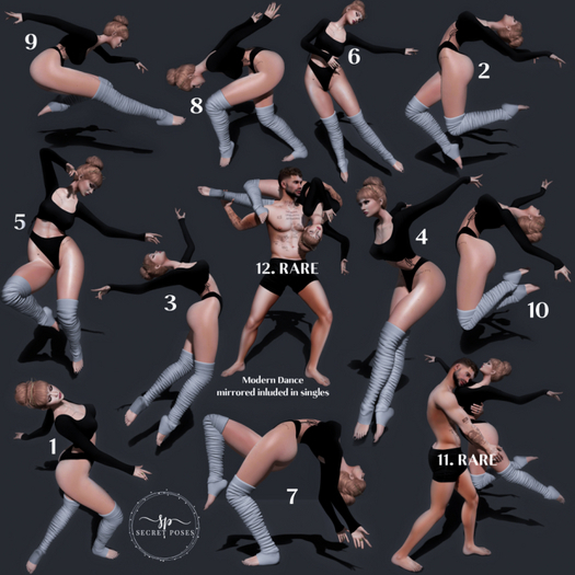 12. Secret Poses Modern Dance RARE