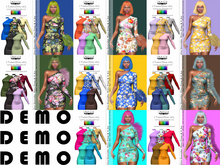 DEMO ONE SHOULDER MINI DRESS & 4 PART FUR