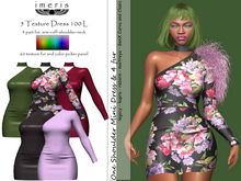 imeris / ONE SHOULDER MINI DRESS & 4 PART FUR -2
