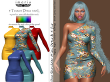 imeris / ONE SHOULDER MINI DRESS & 4 PART FUR -4