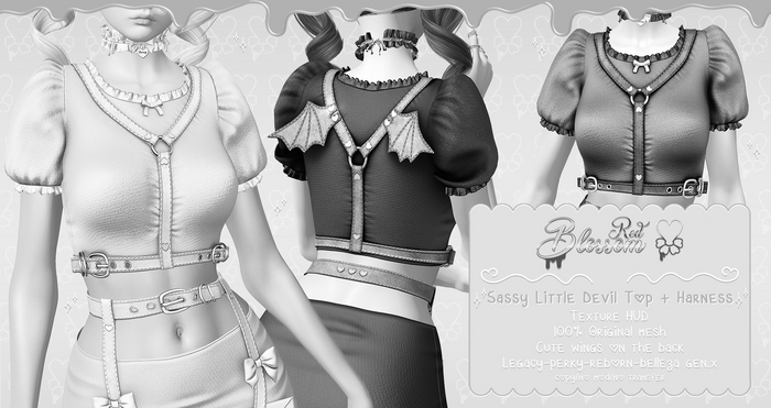 { Red Blossom } Sassy Little Devil Top { DEMO }