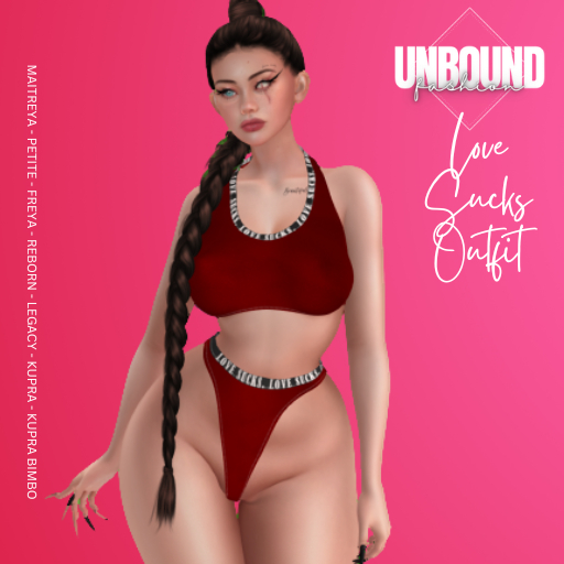 [UnBound] - Love Sucks Outfit  Red 