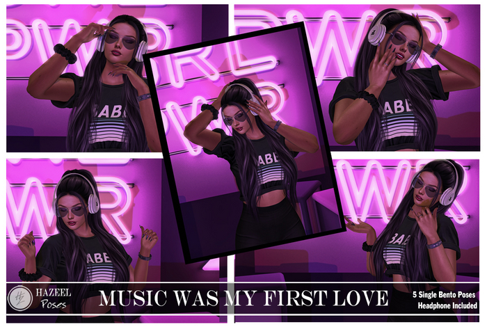 .::Hazeel::. Music was my first Love ~ Bento Pose Pack 