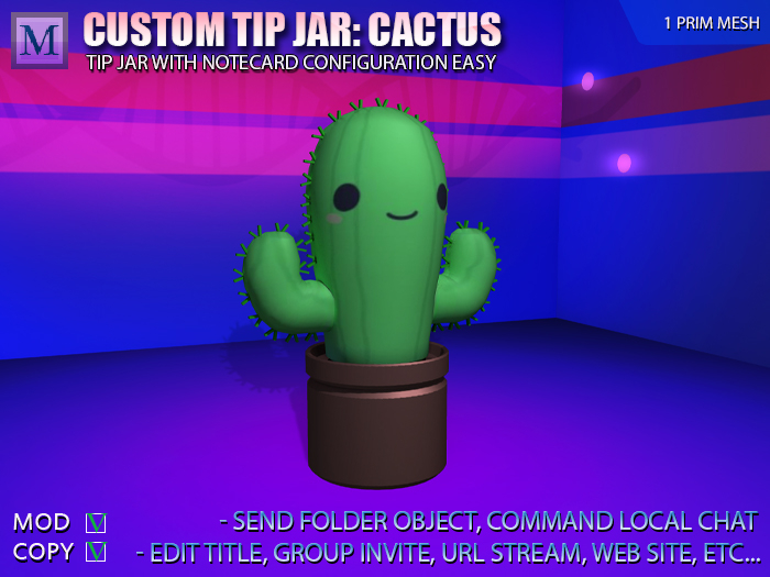 [Misako] Custom Tip Jar: Cactus 