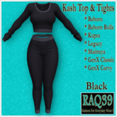 [R39] Kash Top & Tights-Black