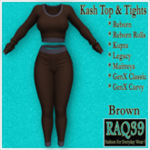 [R39] Kash Top & Tights-Brown