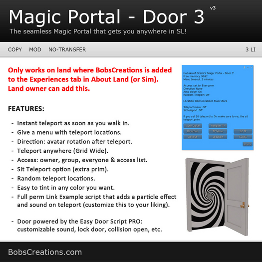Magic Portal V3 - Door 3 