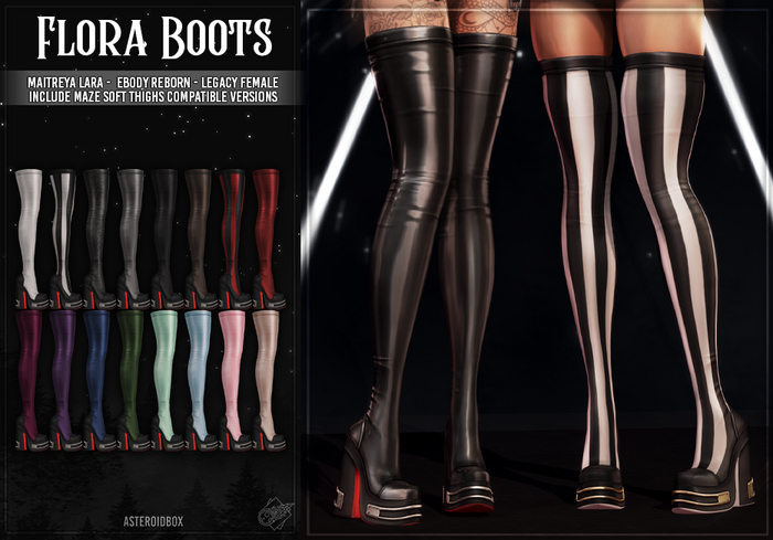 AsteroidBox. Flora Boots - Smooth Leather Pack