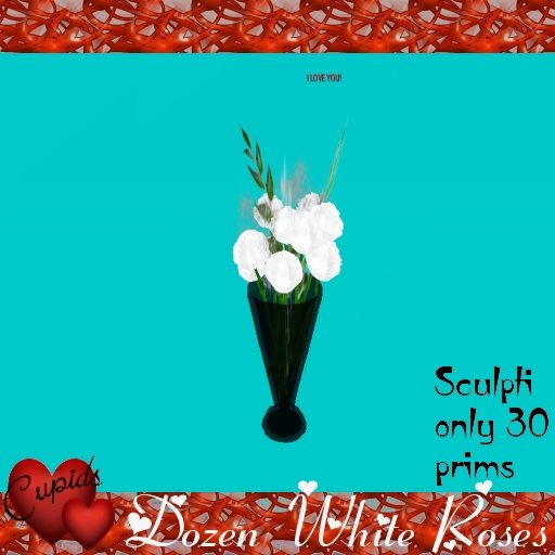 Dozen White Roses Sculpti, black vase
