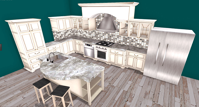 M.P caja de cocina marfil