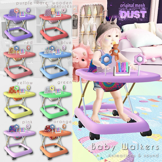 1 DUST: Baby Walker - Wooden RARE