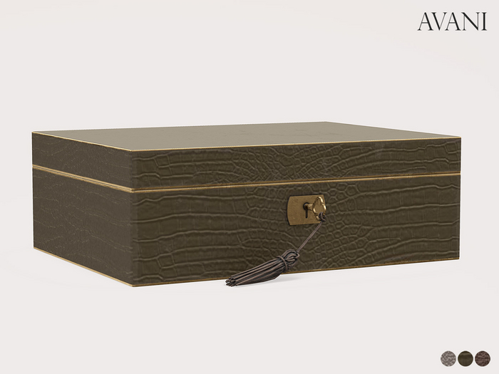 Avani Quence Collection Catch All Box with Tassel, All
