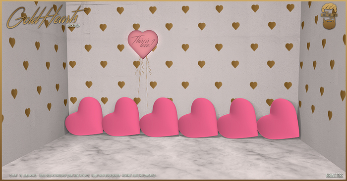 Golden Hearts Backdrop - The Bearded Guy