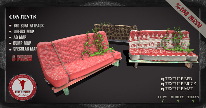 (Efe Design) Bed Sofa Fatpack Fullperm 
