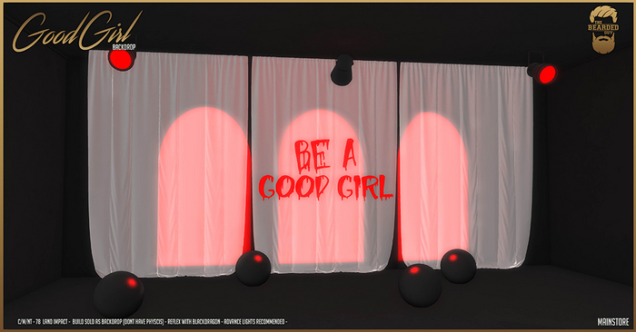 Good Girl Backdrop - The Bearded Guy