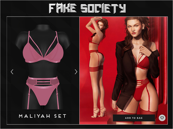 Fake Society x Maliyah Set / Rouge