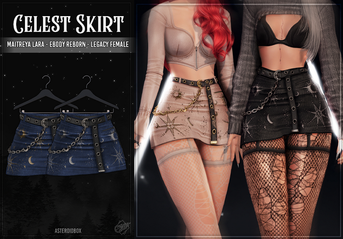 AsteroidBox. Celest Skirt - Blue