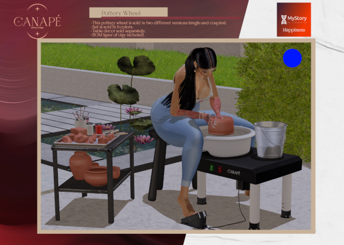 [Canape] Pottery Wheel Blue