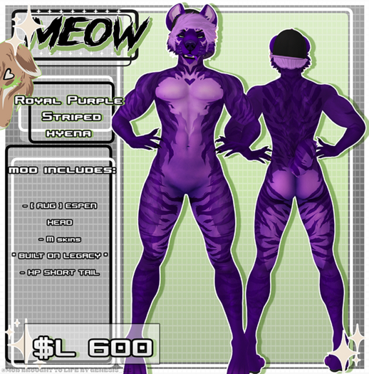 -MOW- Royal Purple Striped Yeen Modkit [M]