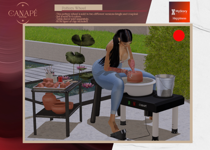 [Canape] Pottery Wheel Red