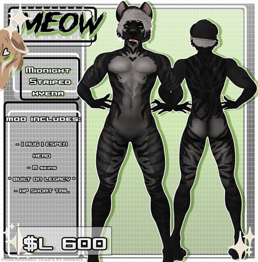 -MOW- Midnight Striped Yeen Modkit [M]