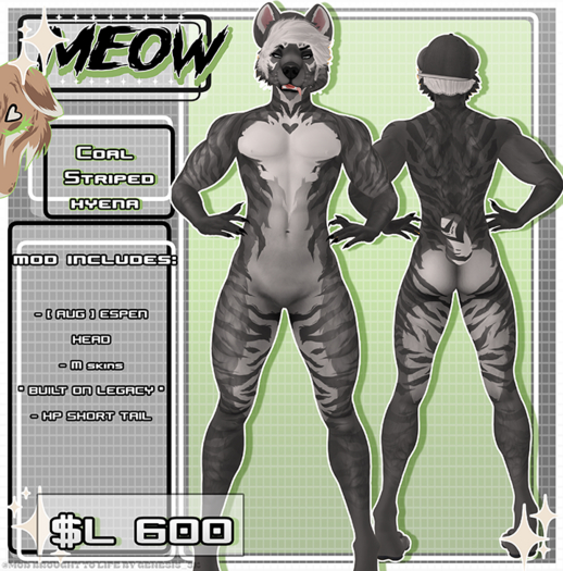 -MOW- Coal Striped Yeen Modkit [M]