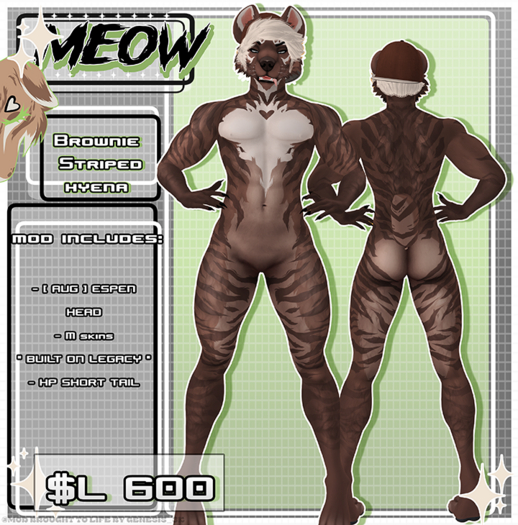 -MOW- Brownie Striped Yeen Modkit [M]