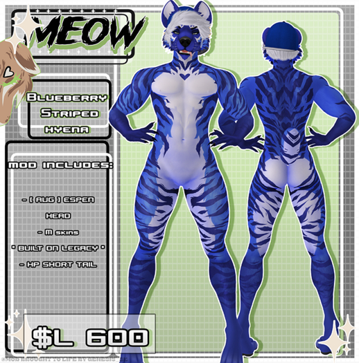 -MOW- Blueberry Striped Yeen Modkit [M]