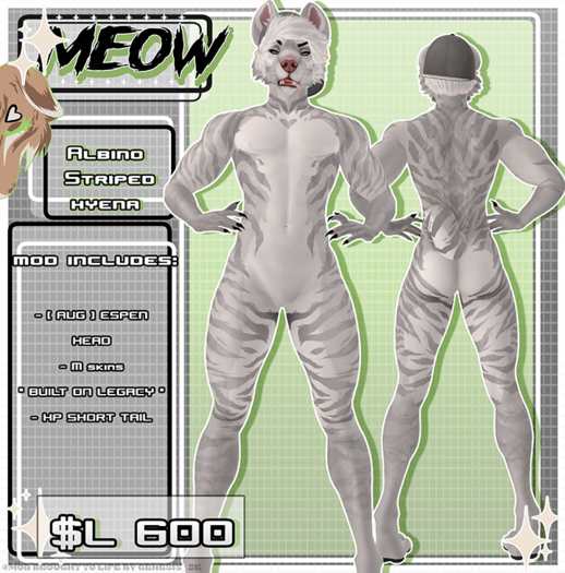 -MOW- Albino Striped Yeen Modkit [M]