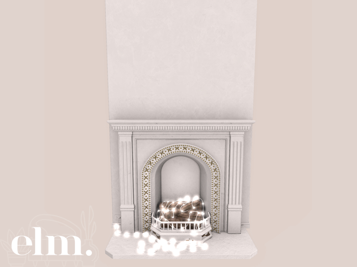 Elm. Whimsy Fireplace [White] Pack