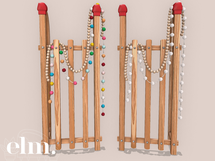 Elm. Whimsy Decor ~ Sled
