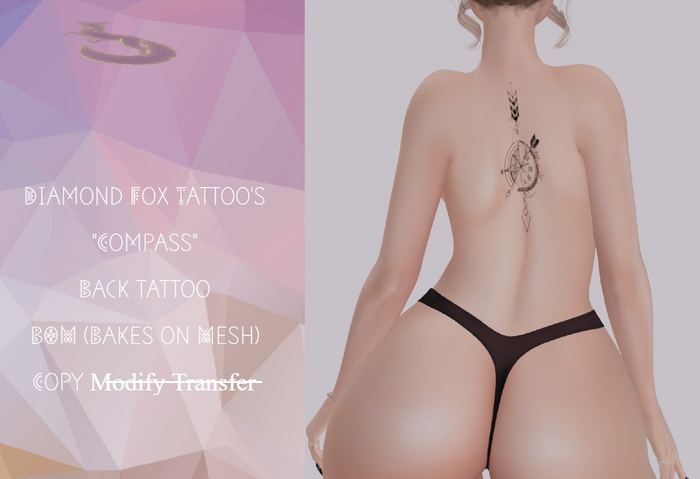 [Diamond Fox] - Compass tattoo